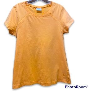 DANSKIN NOW cantaloupe colored short sleeve top, size M